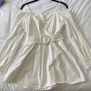 MORE TO COME White long sleeve superdown dress